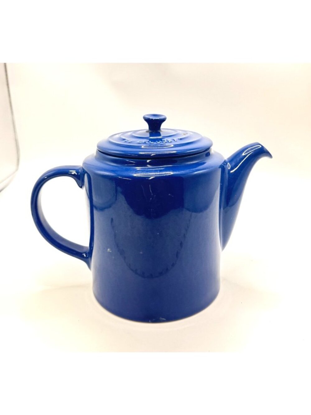 Le Creuset Stoneware Blue Grand Tea Pot Lid 1.3 Qt Classic 4 cups Stoneware Dam